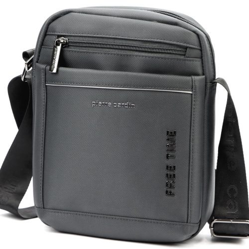Pierre Cardin 2051 ALAN09 szürke férfi oldaltáska 20 x 24 x 9 cm