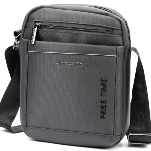 Pierre Cardin 2051 ALAN09 szürke férfi oldaltáska 20 x 24 x 9 cm
