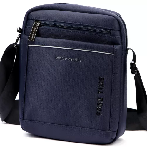 Pierre Cardin 2051 ALAN09 sötétkék férfi oldaltáska 20 x 24 x 9 cm