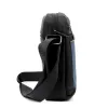 Pierre Cardin 2051 ALAN09 kék-fekete férfi oldaltáska 20 x 24 x 9 cm