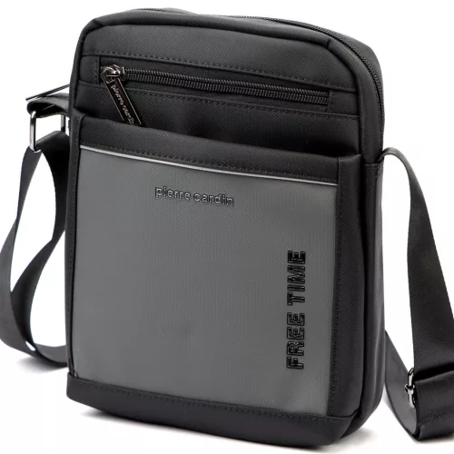 Pierre Cardin 2051 ALAN09 sötétszürke férfi oldaltáska 20 x 24 x 9 cm