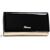Peterson PTN LJ-42100 fekete-arany női bőr pénztárca 19.5 x 9.5 x 2.2 cm