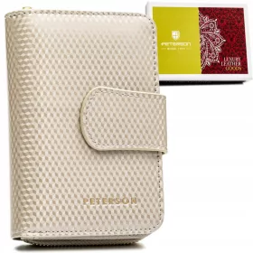   Peterson PTN 425214-SBR-BE bézs női bőr pénztárca 13 x 9 x 3.3 cm