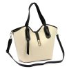 Luka 24-079 bézs női bőr válltáska 38 x 28 x 13 cm