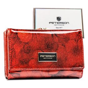   Peterson PTN PS108-FDS piros női pénztárca 14,5 x 9,5 x 3 cm