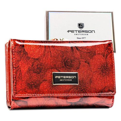 Peterson PTN PS108-FDS piros női pénztárca 14,5 x 9,5 x 3 cm