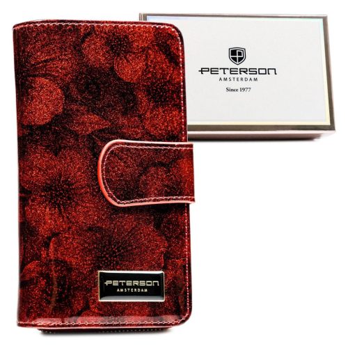 Peterson PTN PS116-FDS piros női pénztárca 16 x 11 x 4 cm 