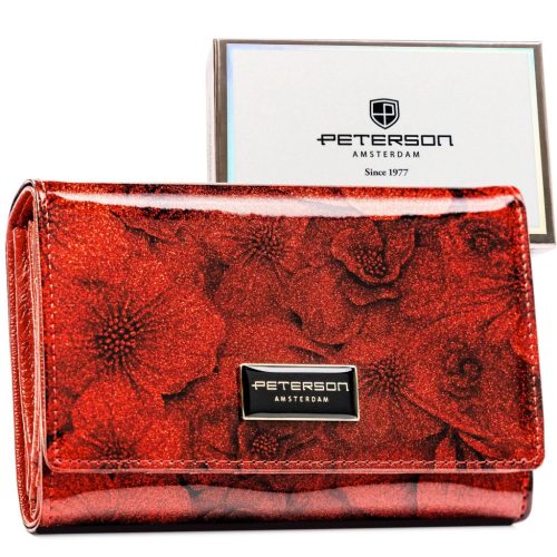 Peterson PTN PS112-FDS piros női pénztárca 14,5 x 9,5 x 3 cm