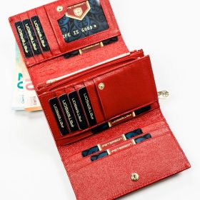   Peterson PTN PS112-FDS piros női pénztárca 14,5 x 9,5 x 3 cm