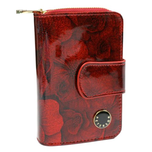  Peterson PTN PS115-FDS piros női pénztárca 14,5 x 9,5 x 3 cm