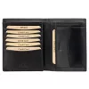EL FORREST 933-67 RFID fekete férfi bőr pénztárca 10.5 x 13 x 3 cm