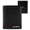 Pierre Cardin YS605 326 fekete-piros férfi bőr pénztárca 10 x 13 x 3 cm
