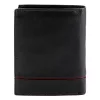 Pierre Cardin YS605 326 fekete-piros férfi bőr pénztárca 10 x 13 x 3 cm