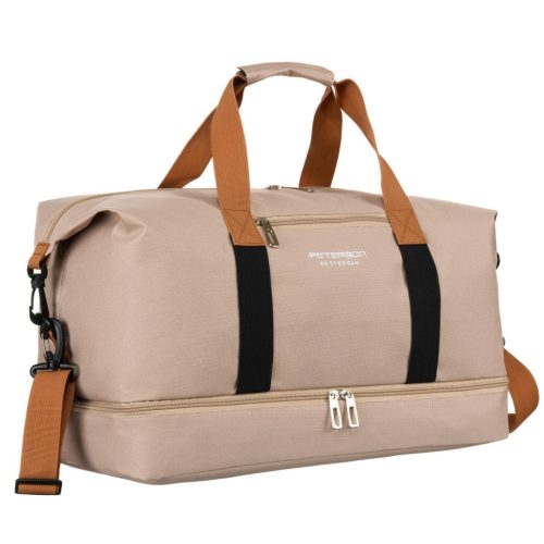 Peterson PTN 23145 bézs utazótáska 47 x 30 x 27 cm