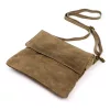Luka 24-090 taupe női velúr bőr oldaltáska 24 x 22 x 5 cm