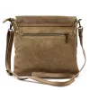 Luka 24-090 taupe női velúr bőr oldaltáska 24 x 22 x 5 cm