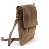 Luka 24-090 taupe női velúr bőr oldaltáska 24 x 22 x 5 cm