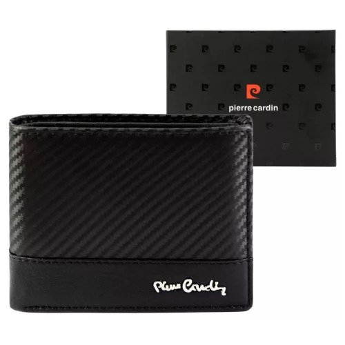 Pierre Cardin YS607 324 fekete férfi bőr pénztárca 12 x 10 x 3 cm