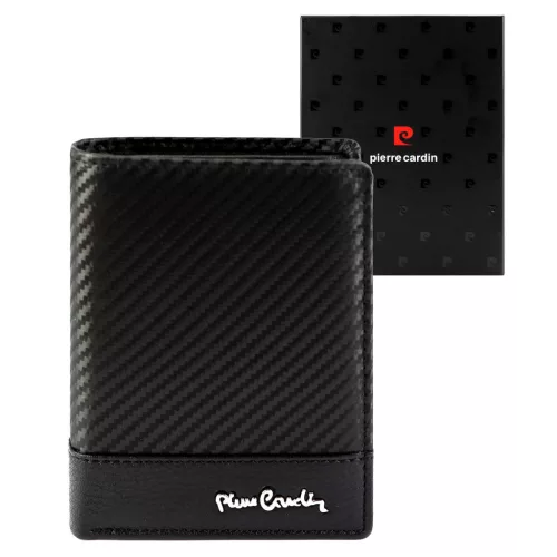 Pierre Cardin YS607 326 fekete férfi bőr pénztárca 10 x 13 x 3 cm