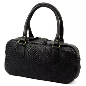   VS 042 fekete női bőr válltáska, oldaltáska 37 x 19 x 11 cm