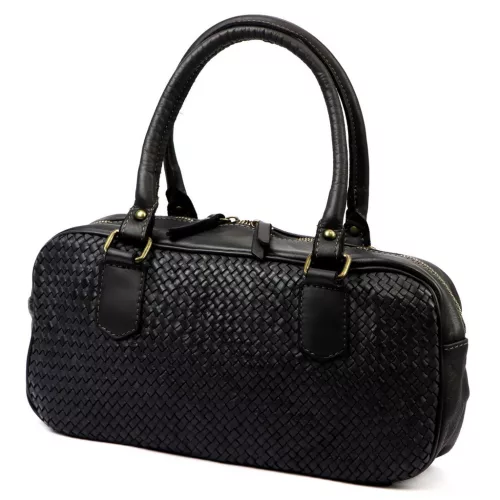 VS 042 fekete női bőr válltáska, oldaltáska 37 x 19 x 11 cm