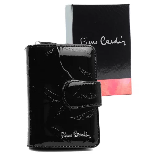 Pierre Cardin 02 LEAF-N 115 fekete női bőr pénztárca 9.5 x 13 x 3.5 cm