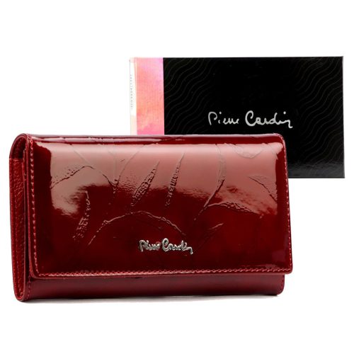 Pierre Cardin 02 LEAF-N 114 bordó női bőr pénztárca 17.5 x 9.5 x 3.5 cm