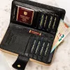 Peterson PTN LJ-76116 fekete női bőr pénztárca  9.5 x 17 x 3.5 cm