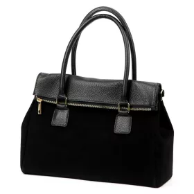   Luka 24-095 MN fekete női bőr válltáska, oldaltáska 37 x 25 x 15 cm