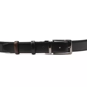   Nordee BN001 BLACK férfi fekete-barna kifordítható férfi bőr öv 130 cm