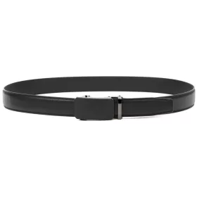  Nordee BA001 fekete autómatacsatos férfi bőr alkalmi öv 130 cm