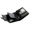Cavaldi 0720L-P-BS RFID fekete férfi bőr pénztárca 8.5 x 10.5 x 2.5 cm