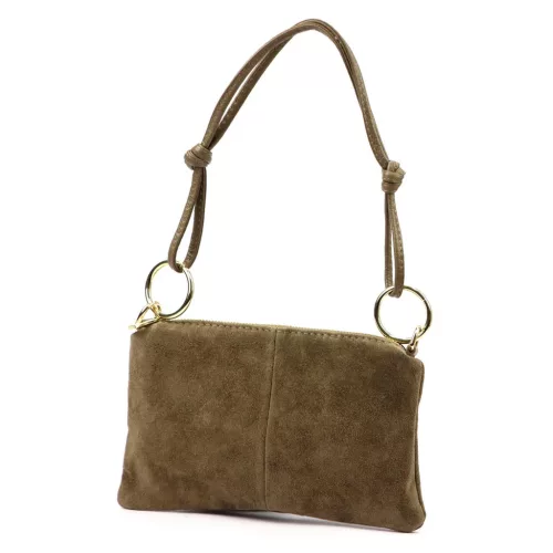 Luka 24-097 MN taupe női bőr válltáska, oldaltáska 24 x 15.5 x 4 cm