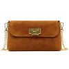 Luka 25-001 konyak női bőr válltáska 22 x 12.5 x 6 cm