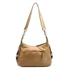 VS 046 taupe női bőr oldaltáska 32 x 22 x 15 cm