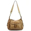 VS 046 taupe női bőr oldaltáska 32 x 22 x 15 cm