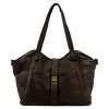 VS 048 barna női bőr válltáska 45 x 26 x 14 cm