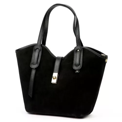 Luka 25-006 fekete női bőr válltáska, oldaltáska 36 x 29 x 14 cm
