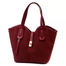   Luka 25-006 bordó női bőr válltáska, oldaltáska 36 x 29 x 14 cm