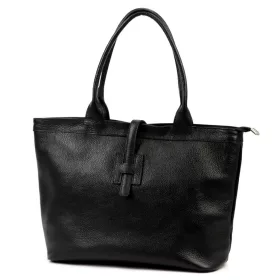   Luka 25-007 fekete női bőr válltáska, oldaltáska 36 x 29 x 14 cm