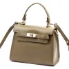 Luka 19-17 MN DOLLARO taupe női bőr kézitáska 23 x 19 x 12.5 cm