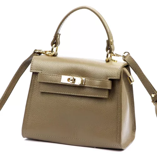 Luka 19-17 MN DOLLARO taupe női bőr kézitáska 23 x 19 x 12.5 cm