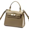 Luka 19-17 MN DOLLARO taupe női bőr kézitáska 23 x 19 x 12.5 cm
