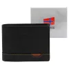 Nordee HJORT N992 fekete férfi bőr pénztárca 12.5 x 9.5 x 3 cm