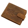 Nordee L895 MOTOSKULL barna férfi bőr pénztárca 12.5 x 9.8 x 2.5 cm