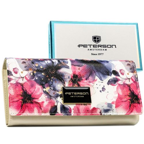 Peterson PTN PX24-PF1 színes virágmintás női pénztárca 19 x 10 x 3.5 cm