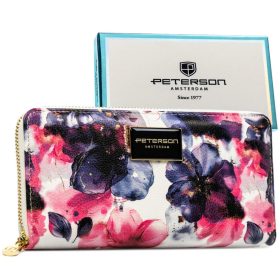   Peterson PTN PX25-PF1 színes virágmintás női pénztárca 18 x 9,5 x 3 cm