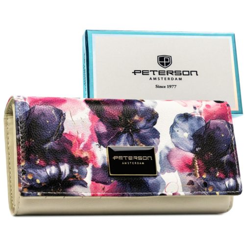 Peterson PTN PX27-PF1 színes virágmintás női pénztárca 17 x 9,5 x 3 cm