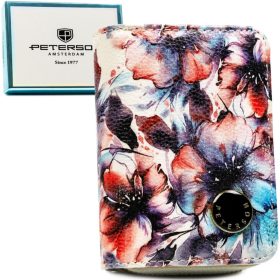  Peterson PTN PX33-PF1 színes virágmintás női pénztárca 12 x 9 x 2 cm