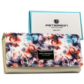   Peterson PTN PX24-PF2 színes virágmintás női pénztárca 18 x 9,5 x 3 cm